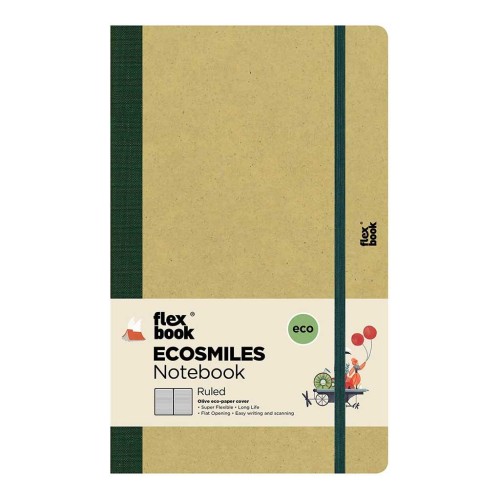 Flexbook Ecosmiles Notebook Olive 192 Ruled Pages 130mm x 210mm Flexbook Ecosmiles Notebook Olive 192 Ruled Pages 130mm x 210mm